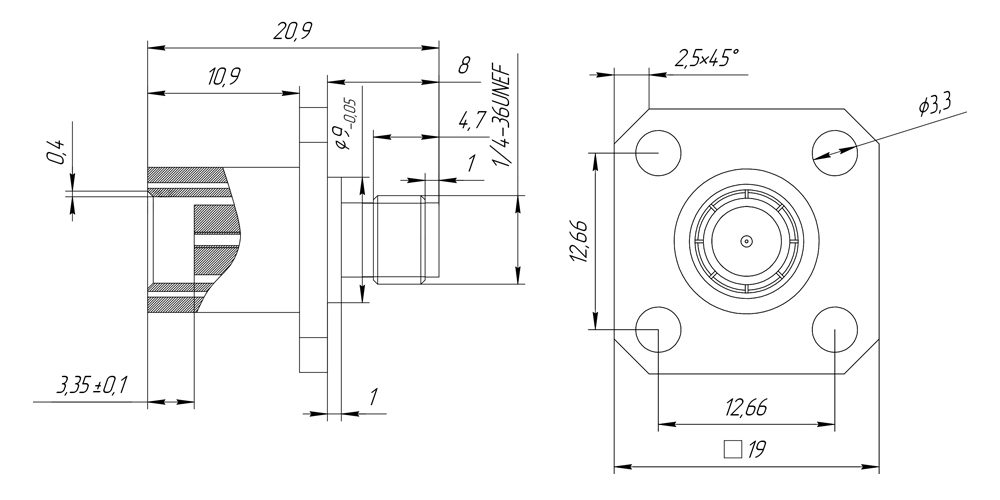 Переходник быстросъёмный RP-SMA(male) - SMA(female) P245
