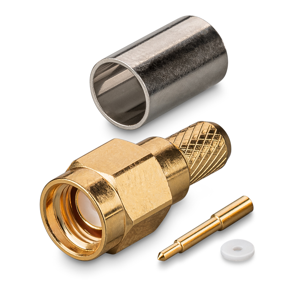 Разъем SMA(male) на кабель RG-58/LMR-200, обжимной