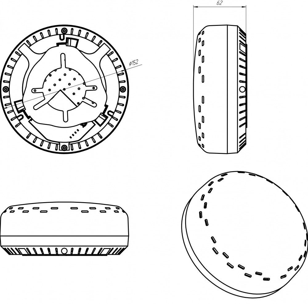Kroks Rt-Pot AIR гигабитная WiFi 6 точка доступа 2,4+5 ГГц